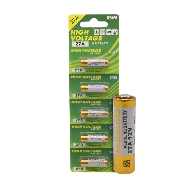 Powermaster MN27A 12 Volt 27A İnce Alarm Pili Alkaline Batarya (5'LI Paket)