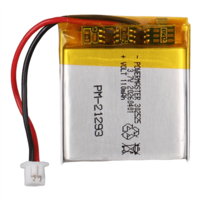 Powermaster PM-21293 3.7V 110Mah 302525 3.5Mm Soketli Lityum Polimer (Li-Po) Batarya Şarj Edilebilir Pil
