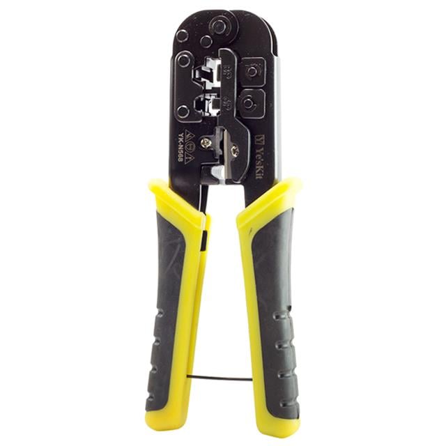 Powermaster YK-N568 RJ11/RJ12/RJ22/RJ45 Profesyonel Ağ Ve Telefon Soketi Sıkma Pensesi