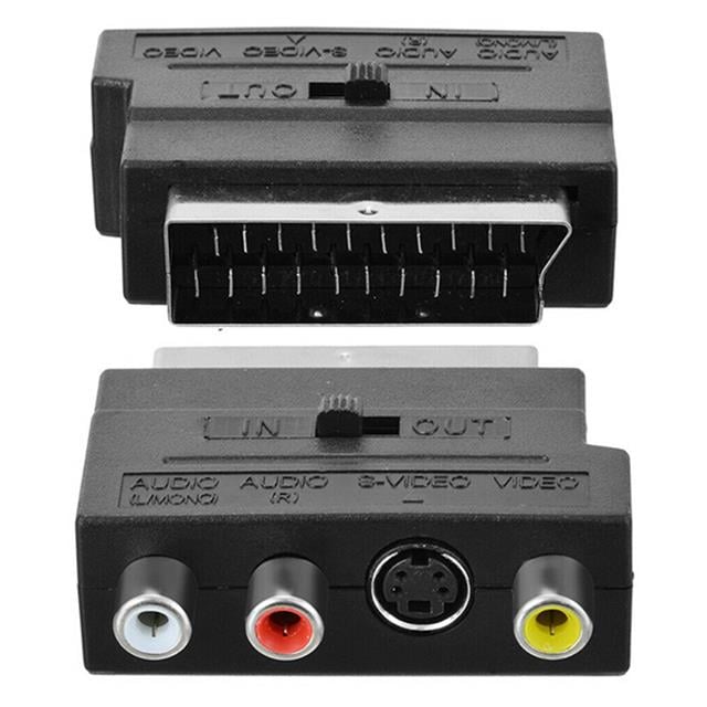 Elektromer Switch'li (Giriş/Çıkış) Scart Adaptör