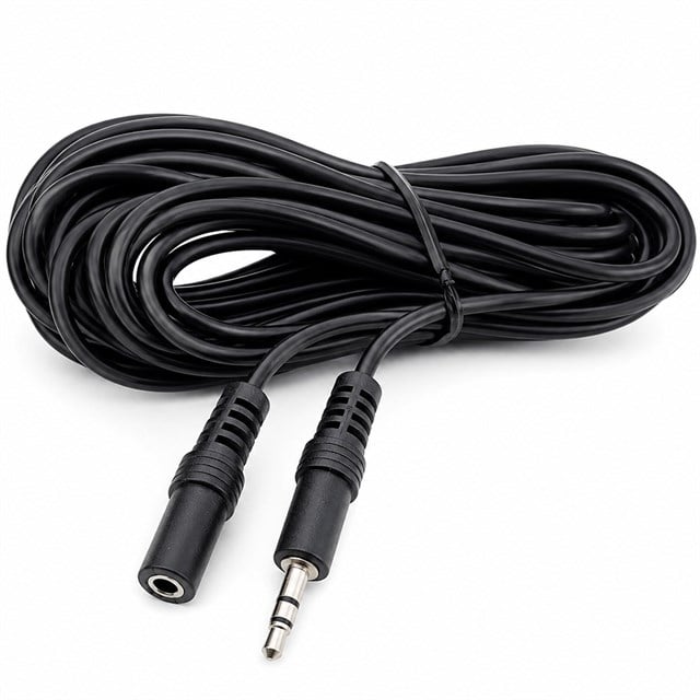Elektromer EL-8942 Siyah 3.5Mm Stereo Erkek/Dişi 10 Metre Uzatma Kablo