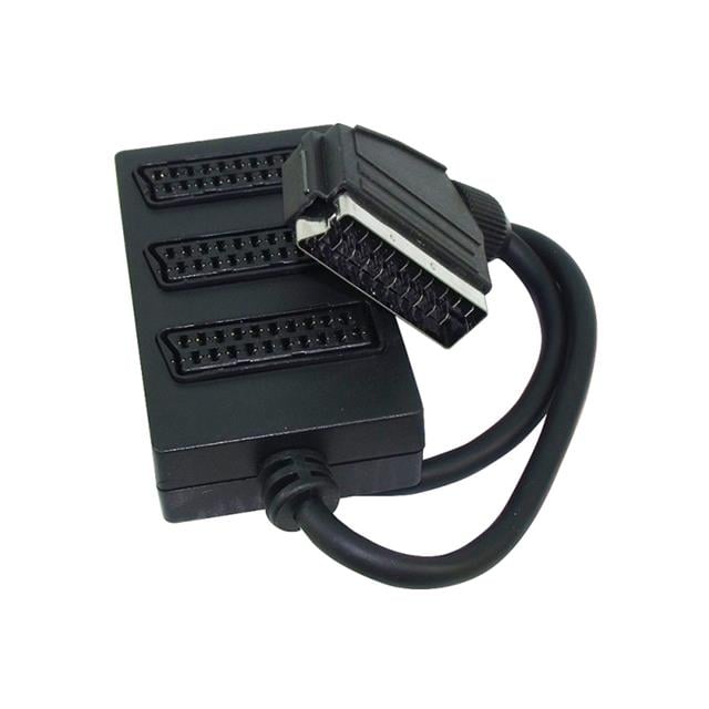 Elektromer 3\'Lü Scart Dağıtıcı (1 Erkek-3 Dişi Scart)