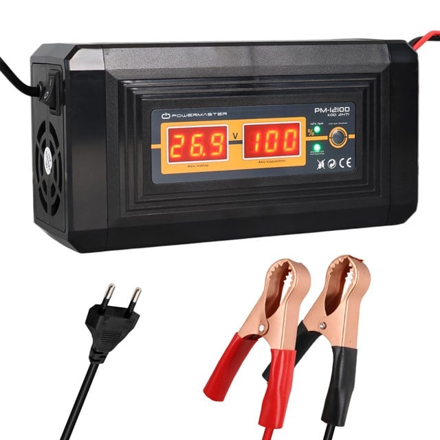 Powermaster PM-1210D 12 Volt 10 Amper Akıllı Akü Şarj Cihazı