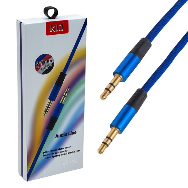 Powermaster Pm-3778 3.5 Mm Erkek/Erkek Lacivert Stereo Aux Kablo
