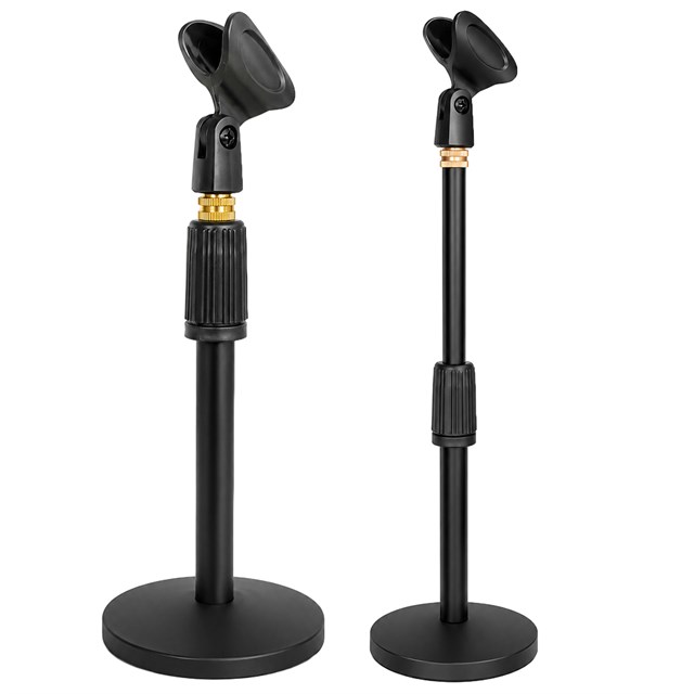 Magicvoice MV-16865 Profesyonel Metal Masaüstü El Mikrofon Standı Metal Yükseklik Ayarlı