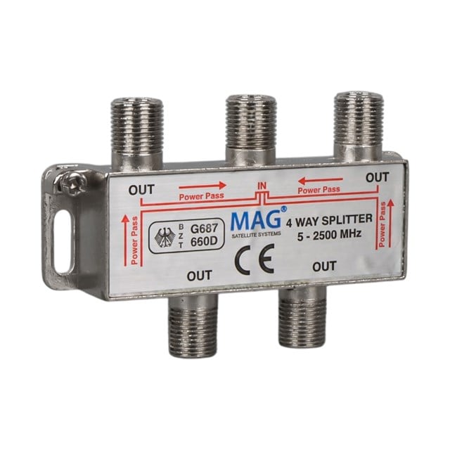 Mag 5-2500 Mhz 1/4 Splitter Uydu Anten Sinyal Dağıtıcı